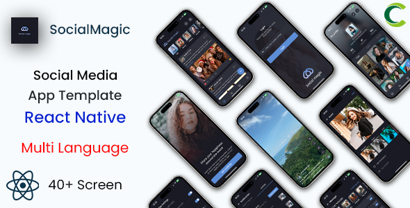 Social Media App Template in React Native | Instagram Clone | Multi Language | SocialMagic