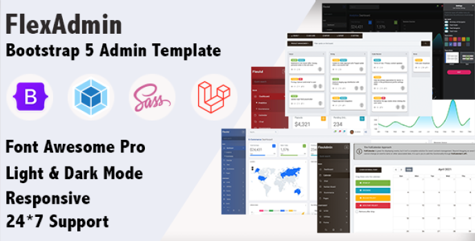 FlexAdmin - Bootstrap 5 Admin Template - Nulled