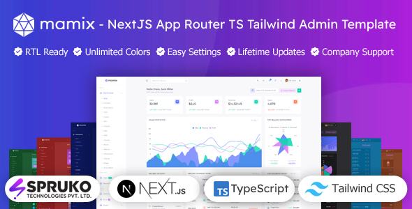 Mamix - NextJS App Router Typescript Tailwind Css Admin Template