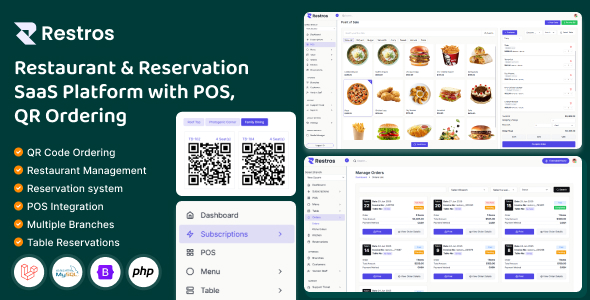 Restros – Restaurant Reservation Management SaaS with POS, QR Multi-Branch Support