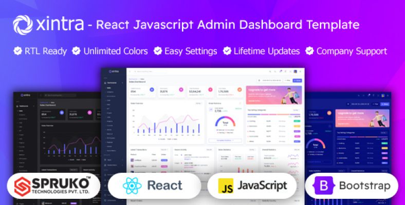 Xintra - Bootstrap Admin Dashboard React Template - Nulled