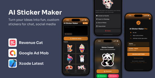 AI Sticker Maker - Complete iOS App Source Code | Swift SwiftUI