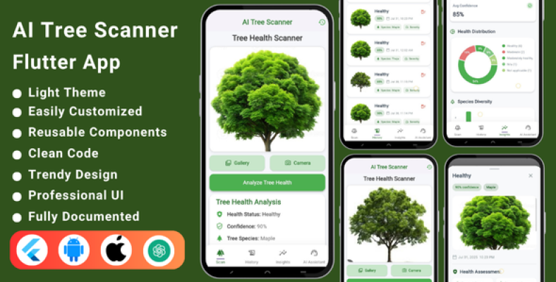 AI Tree Scanner Flutter App | Tree Identifier | Tree Health Tracker ...