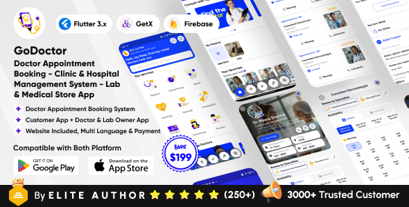 GoDoctor - Doctor Appointment Booking - Clinic Hospital Management System -Lab Medical Store App