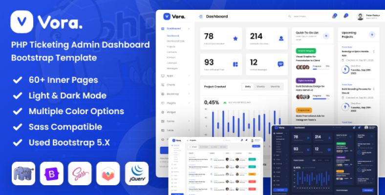 Vora - PHP Saas Admin Dashboard Bootstrap Template - Nulled