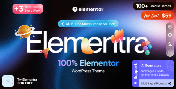 Elementra – 100% Elementor WordPress Theme