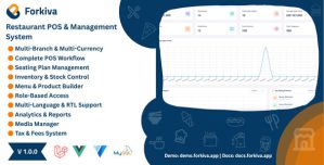 Forkiva – Restaurant POS  Management System (Laravel + Vue.js)