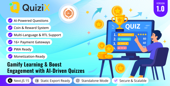 QuiziX – AI Quiz  Trivia Game | Laravel + Next.js Gamified Platform