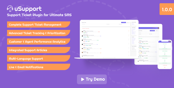 uSupport - Support Ticket Plugin for Ultimate SMS