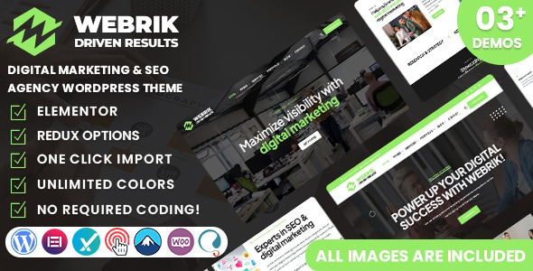 Webrik - Digital Marketing  SEO Agency WordPress Theme
