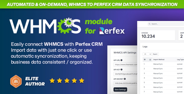 WHMCS Connector module for Perfex CRM - Integrate  synchronize data