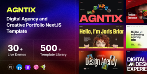 Agntix – Digital Agency  Creative Portfolio NextJs Template