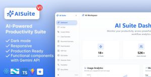 AI Suite – All-In-One SaaS AI Website Builder, Live Chat, AI Image, AI Video Generator, Gemini AI