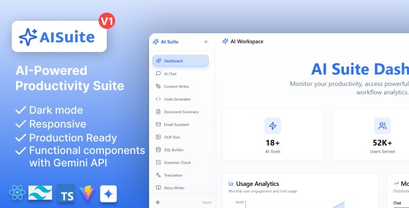 AI Suite – React Frontend Application with Gemini AI Integration