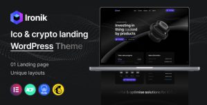 Ironik – ICO  Crypto Landing WordPress Theme