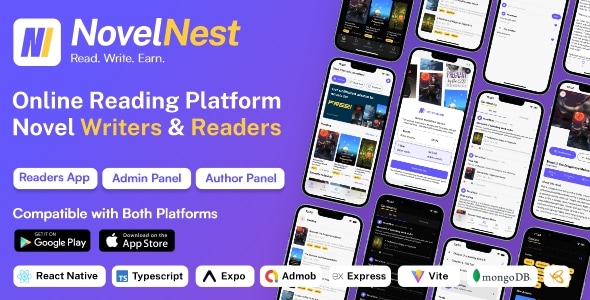 NovelNest - Online Reading Platform for Writers  Readers with Social Community.