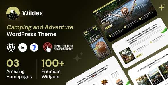 Wildex – Camping and Adventure WordPress Theme