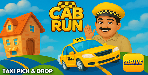 Cab Run – Taxi Pick  Drop Game | Construct 3 | 3D | HTML5