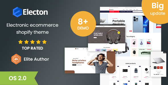 Electon- The Single Product, Electronics Gadgets eCommerce Shopify Theme