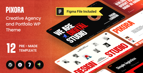 Pixora – Creative Agency  Portfolio WordPress Theme