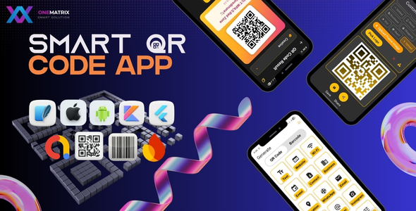 Smart QR Code Generator  Scanner | Flutter | Barcode Generator | Android iOS | Source Code