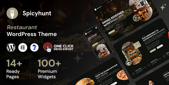 Spicyhunt - Food And Restaurant WordPress Themes
