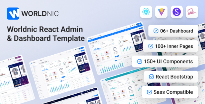 Worldnic - React Admin Dashboard Template - Nulled