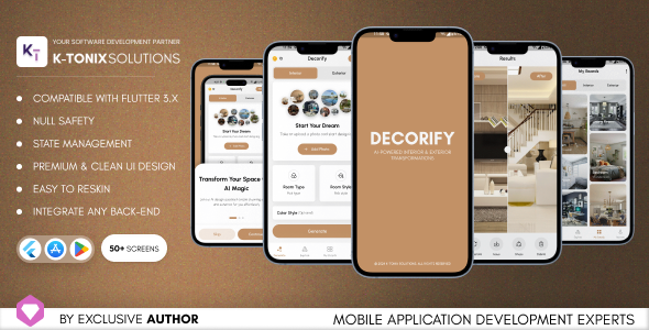 Decorify AI – Interior Exterior Design Flutter UI Kit | AI Home ...