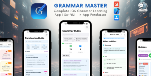 Grammar Master – Complete iOS Grammar Learning App | SwiftUI | White Label Ready | In-App Purchases