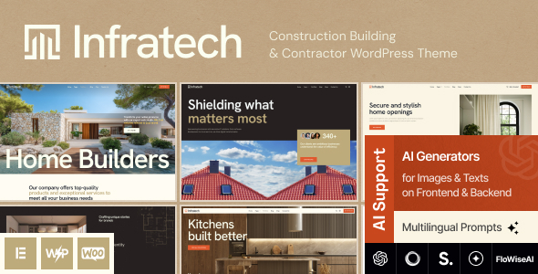 Infratech - Construction Building Contractor WordPress Theme
