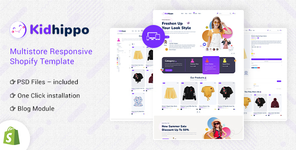 kidhippo - Kids Toy Cloth Multipurpose Shopify Theme