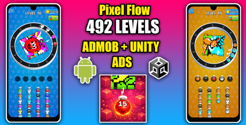 Pixel Flow Match Flow Color Game Unity Source Code - Nulled