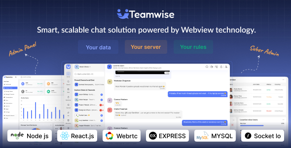 Teamwise - Slack Clone |  Chat App | Audio and Video Call | Realtime Messaging Saas Product