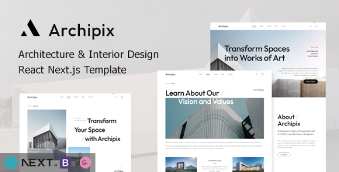 Archipix | Architecture and Interior Design React Next Js Template - Nulled