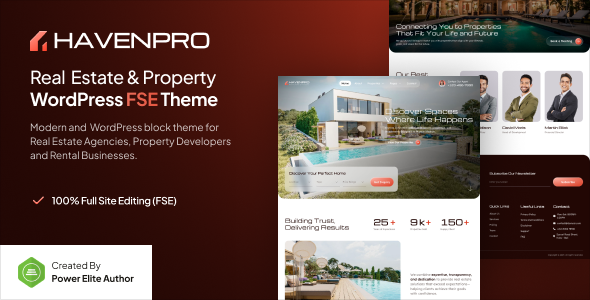 Havenpro – Real Estate Agency  Property Gutenverse FSE WordPress Theme