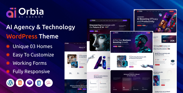 Orbia – AI Agency  Technology  WordPress Theme