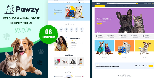 Pawzy - Pets Animals Store Shopify Theme