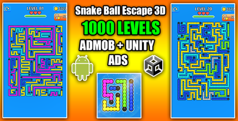 Snake Ball Arrow Escape 3D Game Unity Source Code - Nulled