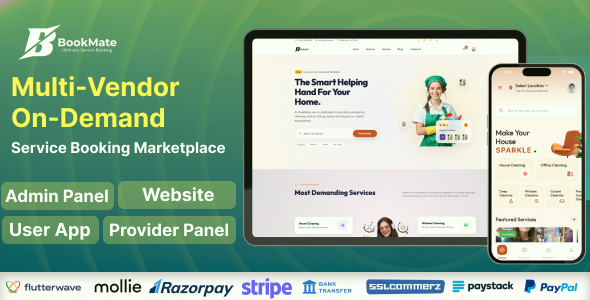 BookMate – Multi-Vendor On-Demand Service Booking Marketplace (Full Solution)