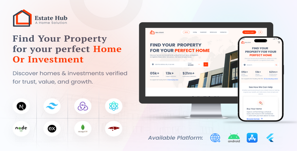 Estate Hub – Real Estate Management System with Property Listing Investment Platform