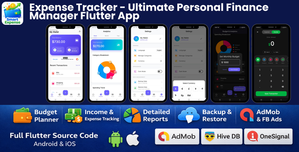 Expense Tracker - Ultimate Personal Finance Manager Flutter App