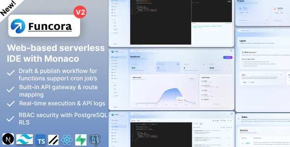 Funcora – Faas Serverless Functions  API Management Platform (Next.js  TypeScript)
