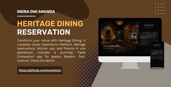 Heritage Dining - Restaurant Reservation Guest Experience Platform (Next.js 16)
