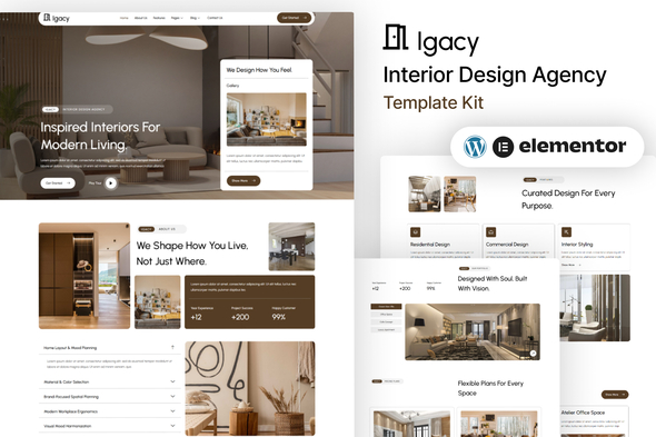 Igacy - Interior Design Agency Template Kit