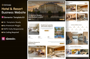Orrivaa – Hotel  Resort Business Elementor Template Kit