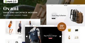 Ovani – Bags  Backpack Modern Shopify 2.0 Theme