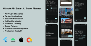 Wander AI – Smart AI Travel Planner  Itinerary Generator Flutter App