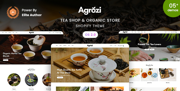 Agrozi - Tea Shop Organic Store Responsive Shopify 2.0 Theme