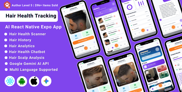 AI Hair Scanner  Hair Health Tracking App – React Native Expo with AI Analysis