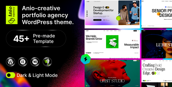 Anio – Creative Agency  Portfolio WordPress Theme